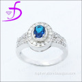 Blue Sapphire Silver Jewelry Ring Silver Christmas Charms Jewelry Sapphire Gemstone Ring